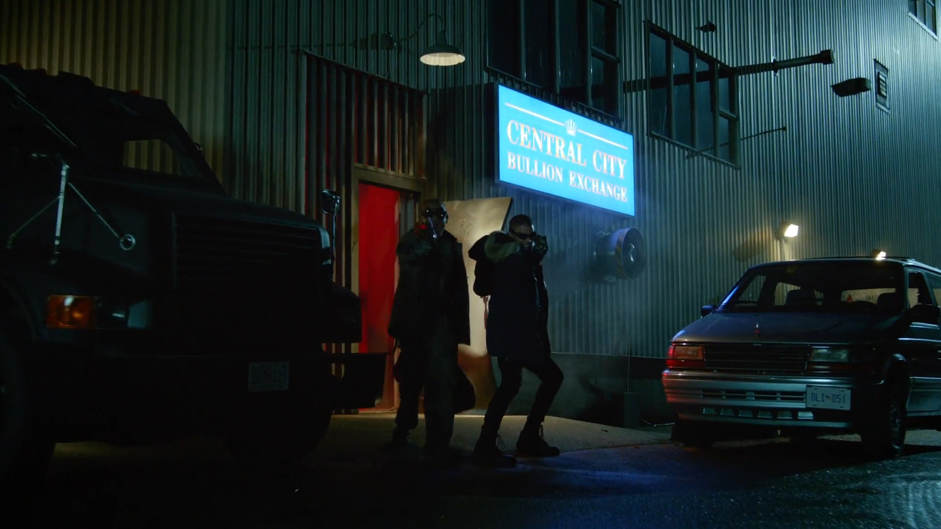 Mick et Leonard durant un braquage