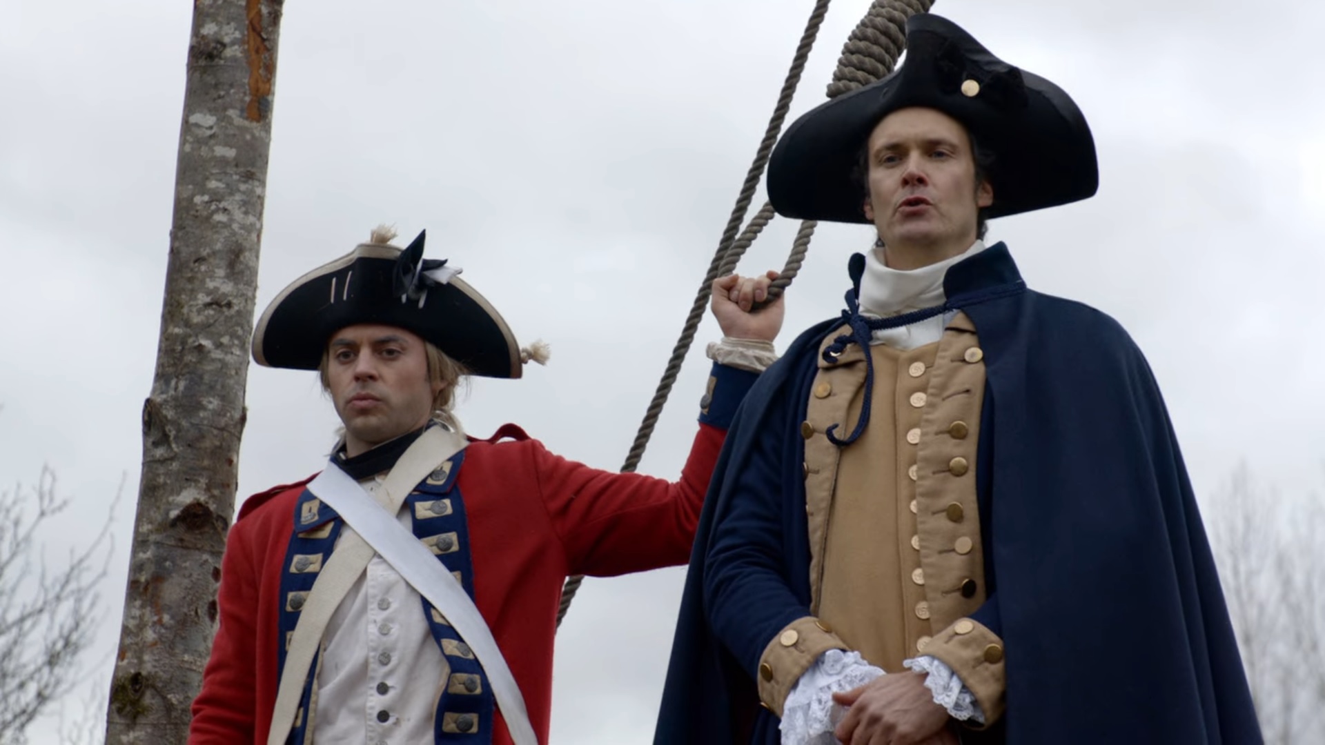 Washington et un soldat anglais
