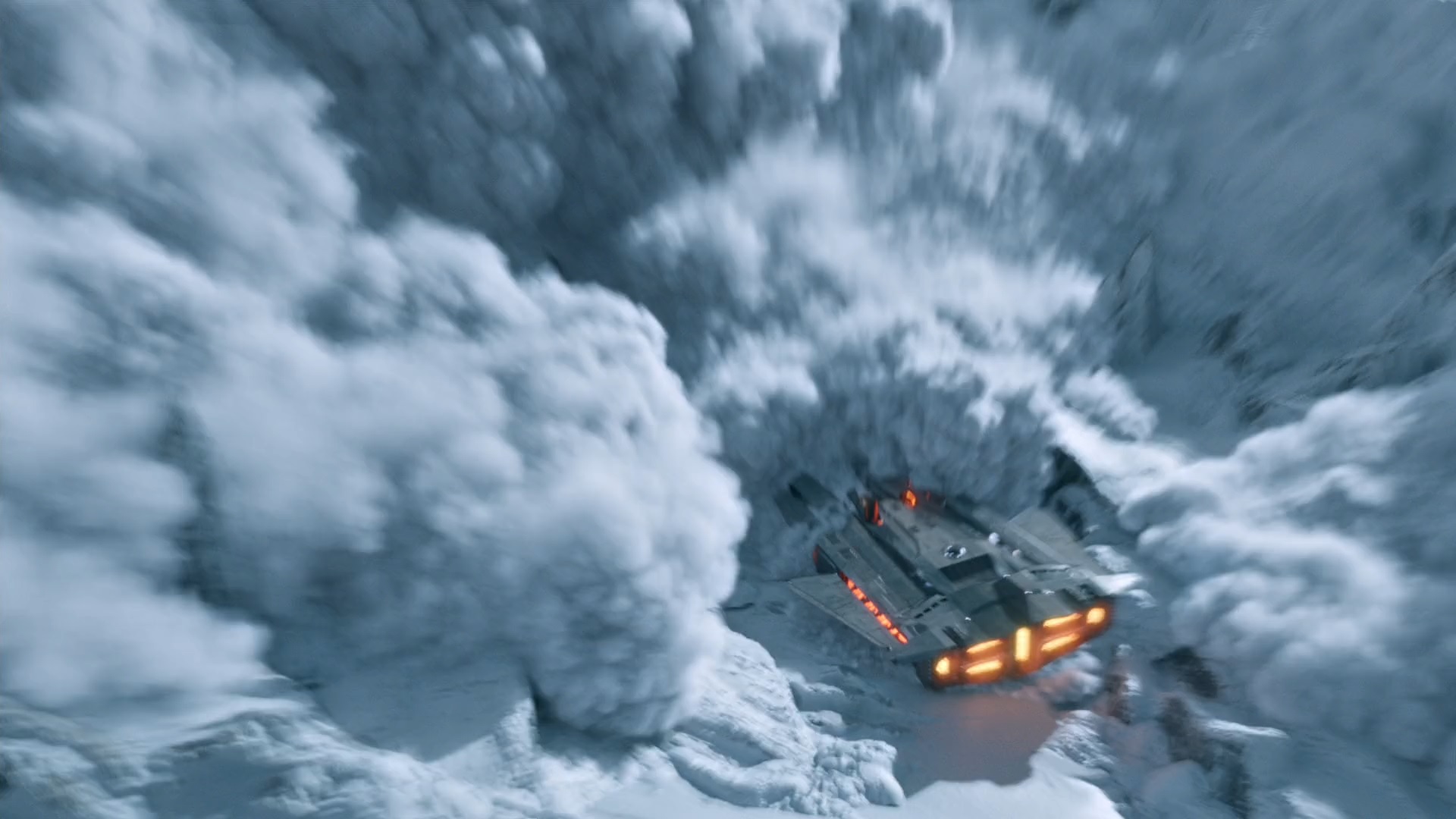 Waverider enseveli sous la neige
